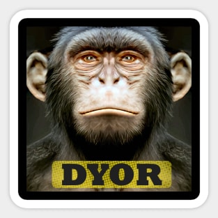 DYOR Protect the Apes Animal Rights Sticker